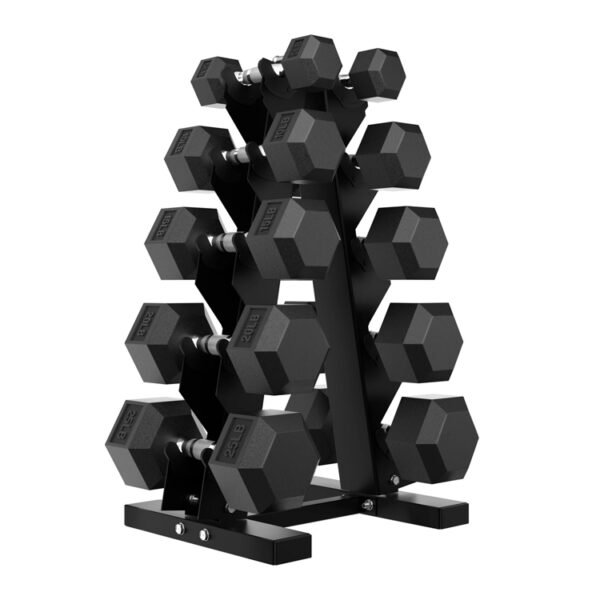165 lb Dumbbell Set  (Rubber Encased Hex Dumbbell)