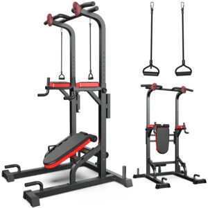 Multifunction Power Tower with Bench Pull Up Bar